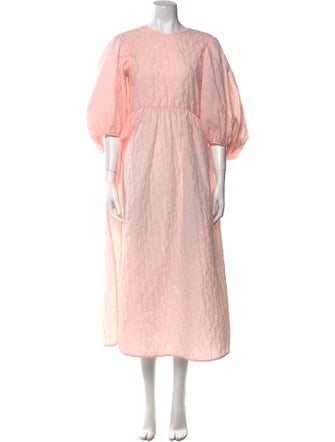 Cecilie Bahnsen Crew Neck Midi Length Dress