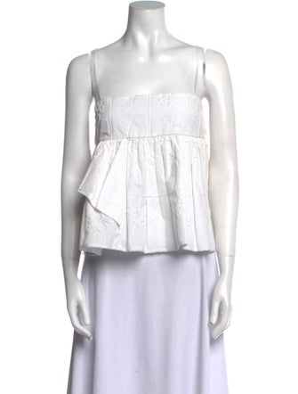 Cecilie Bahnsen Scoop Neck Sleeveless Blouse