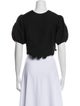 Cecilie Bahnsen V-Neck Short Sleeve Crop Top
