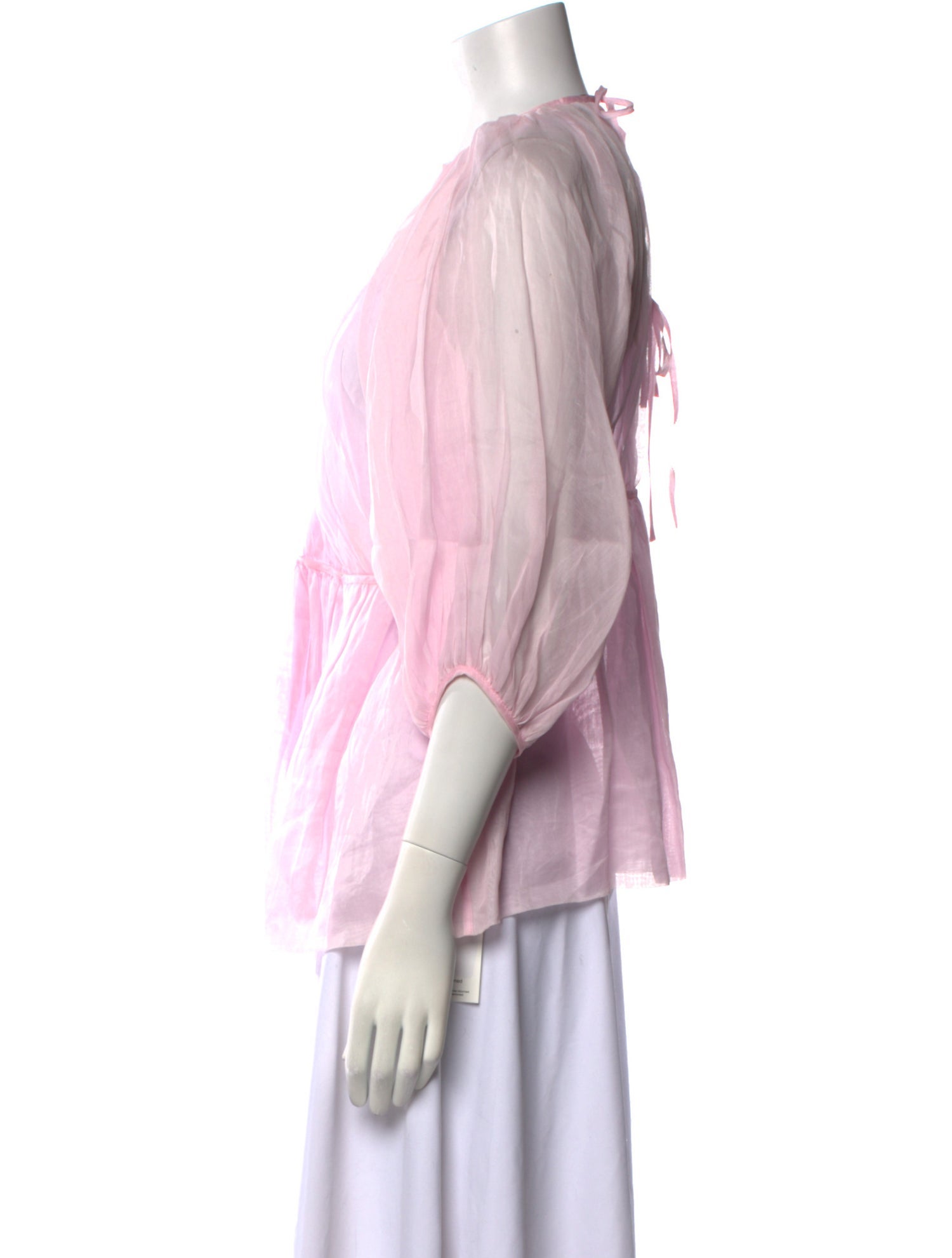 Cecilie Bahnsen Crew Neck Three-Quarter Sleeve Blouse