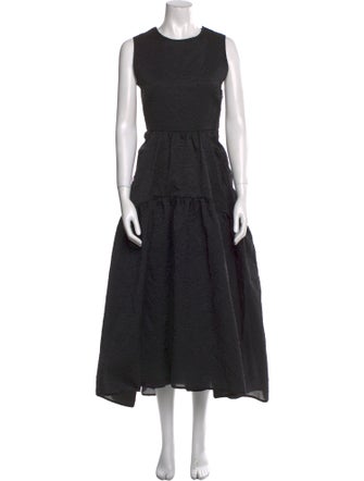 Cecilie Bahnsen Crew Neck Long Dress