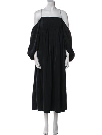 Cecilie Bahnsen Square Neckline Midi Length Dress