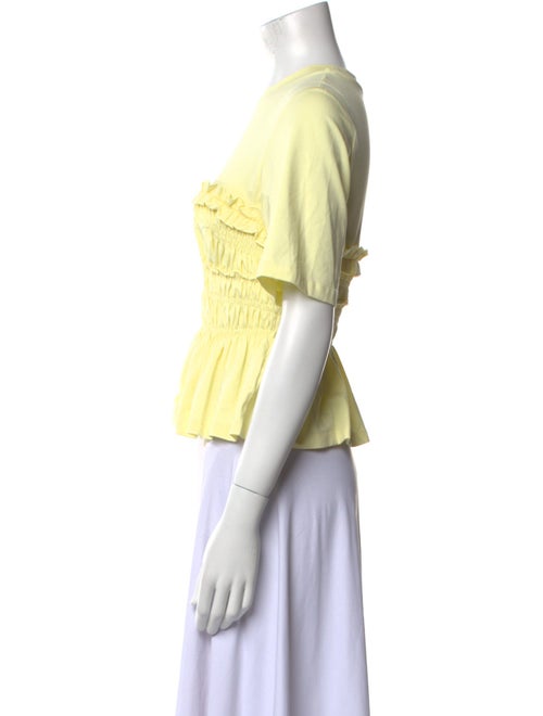 Cecilie Bahnsen Crew Neck Short Sleeve Crop Top