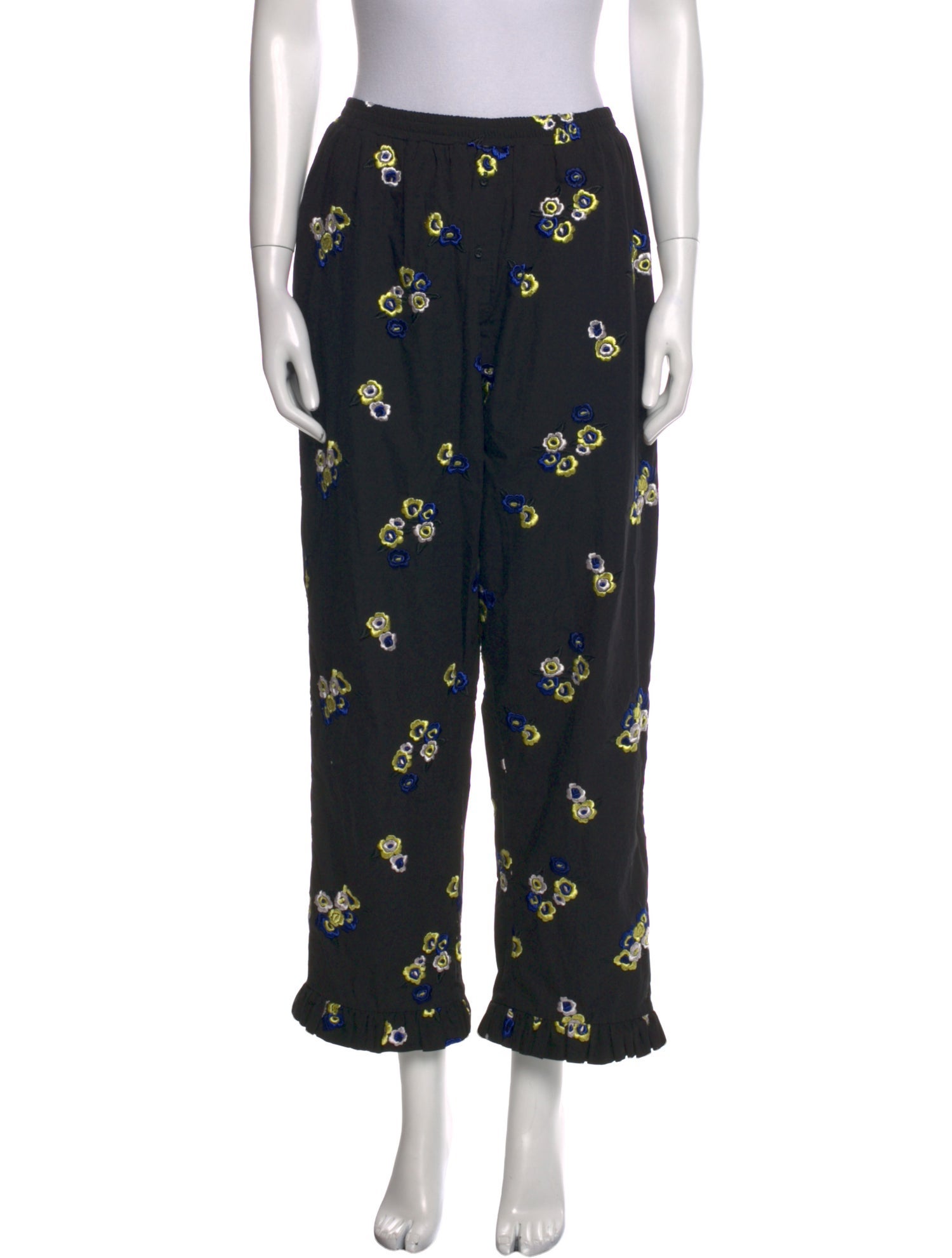Cecilie Bahnsen Floral Print Straight Leg Pants
