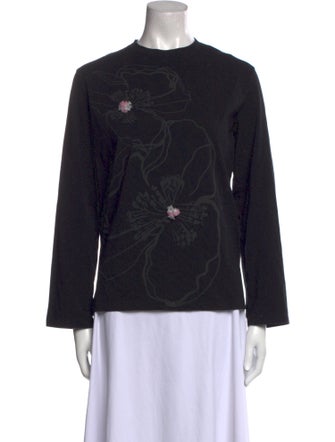 Cecilie Bahnsen Floral Print Crew Neck Sweatshirt
