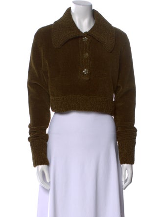 Cecilie Bahnsen Long Sleeve Crop Top