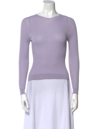 Cecilie Bahnsen Scoop Neck Long Sleeve Top