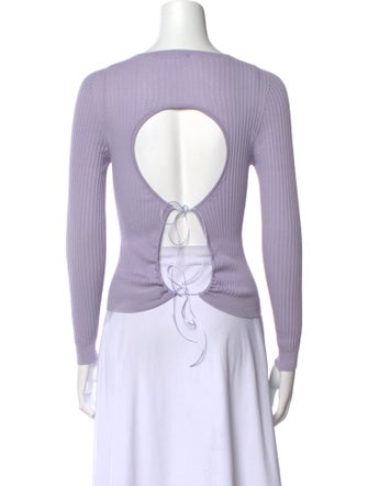 Cecilie Bahnsen Scoop Neck Long Sleeve Top