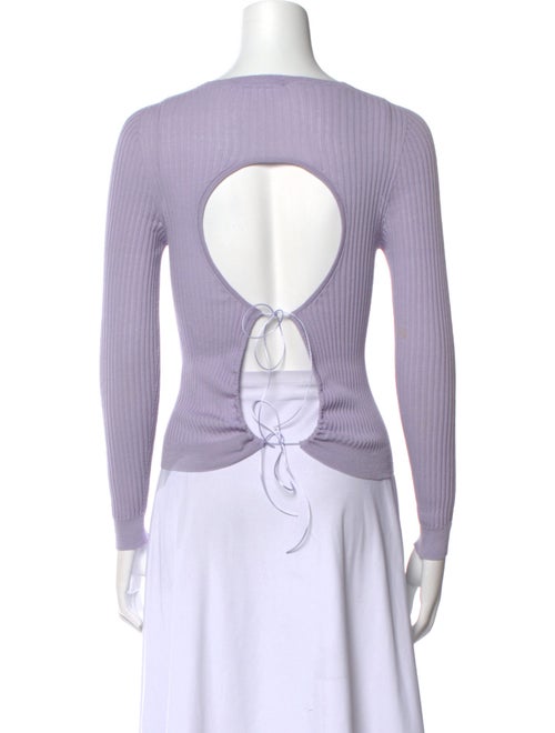Cecilie Bahnsen Scoop Neck Long Sleeve Top