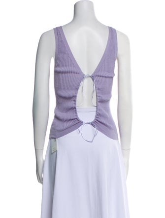 Cecilie Bahnsen Scoop Neck Sleeveless Top