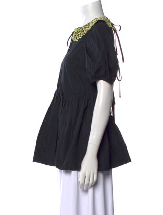 Cecilie Bahnsen Crew Neck Short Sleeve Top