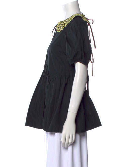 Cecilie Bahnsen Crew Neck Short Sleeve Top