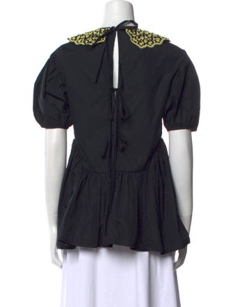 Cecilie Bahnsen Crew Neck Short Sleeve Top