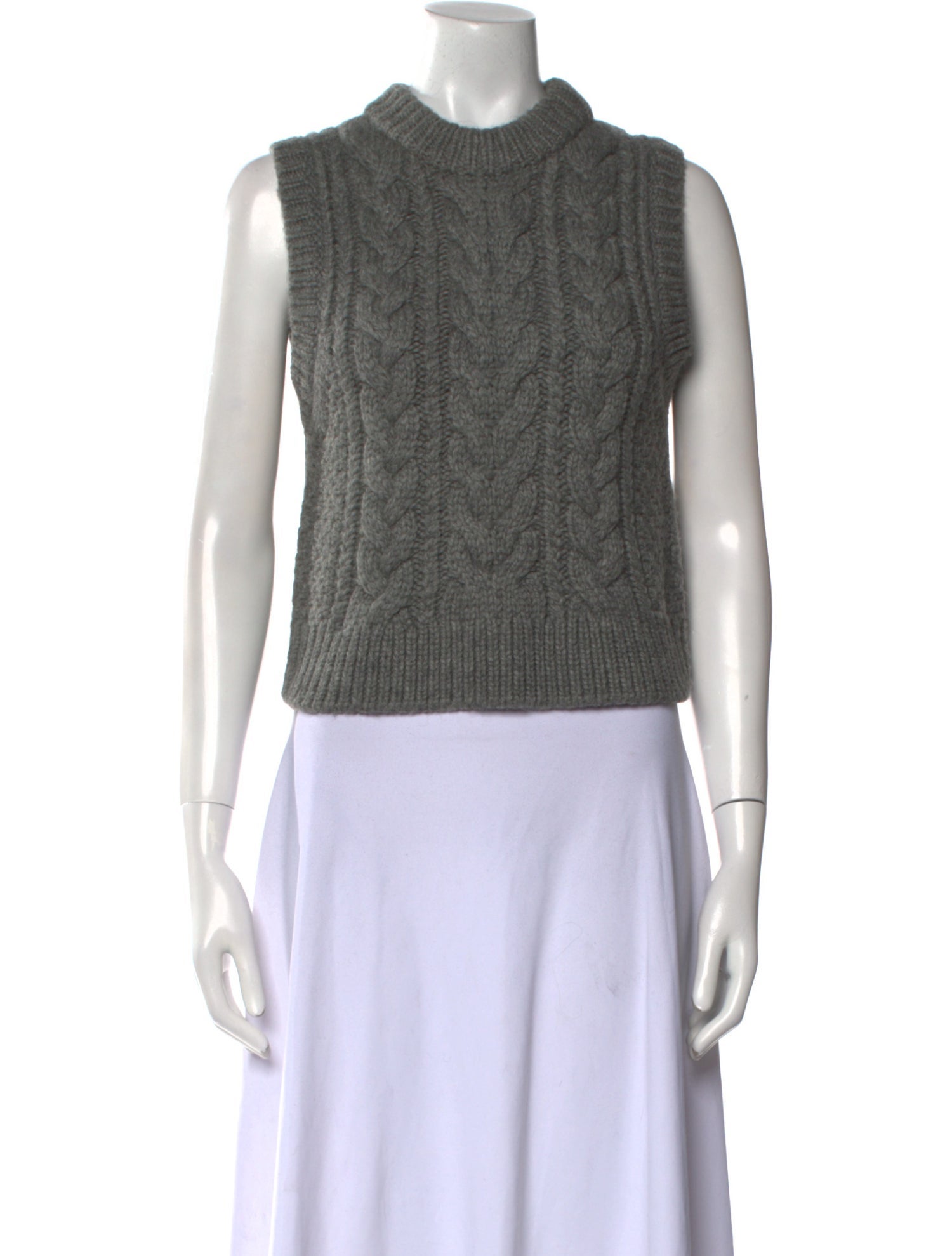 Cecilie Bahnsen Wool Crew Neck Crop Top