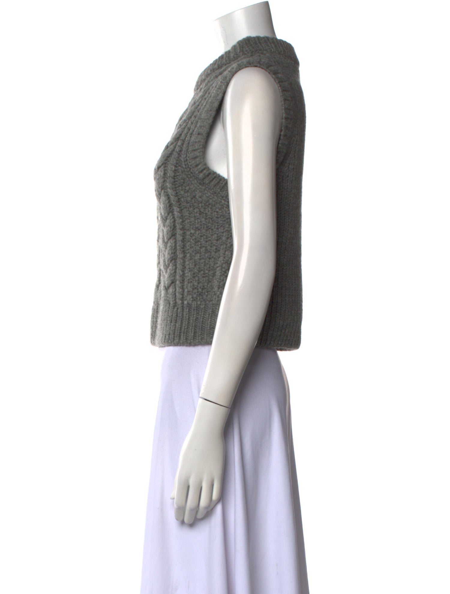 Cecilie Bahnsen Wool Crew Neck Crop Top