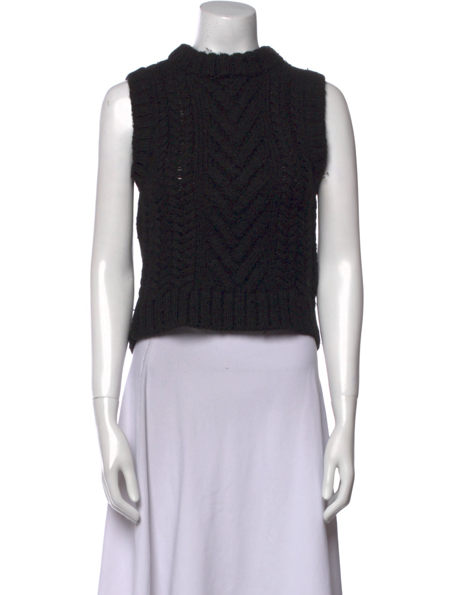 Cecilie Bahnsen Merino Wool Mock Neck Sweater