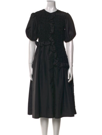 Cecilie Bahnsen Crew Neck Midi Length Dress