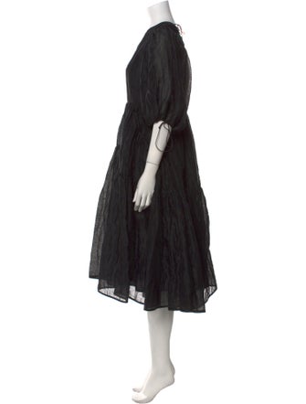 Cecilie Bahnsen Crew Neck Midi Length Dress