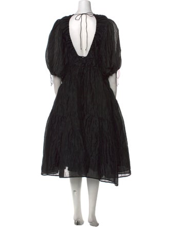 Cecilie Bahnsen Crew Neck Midi Length Dress