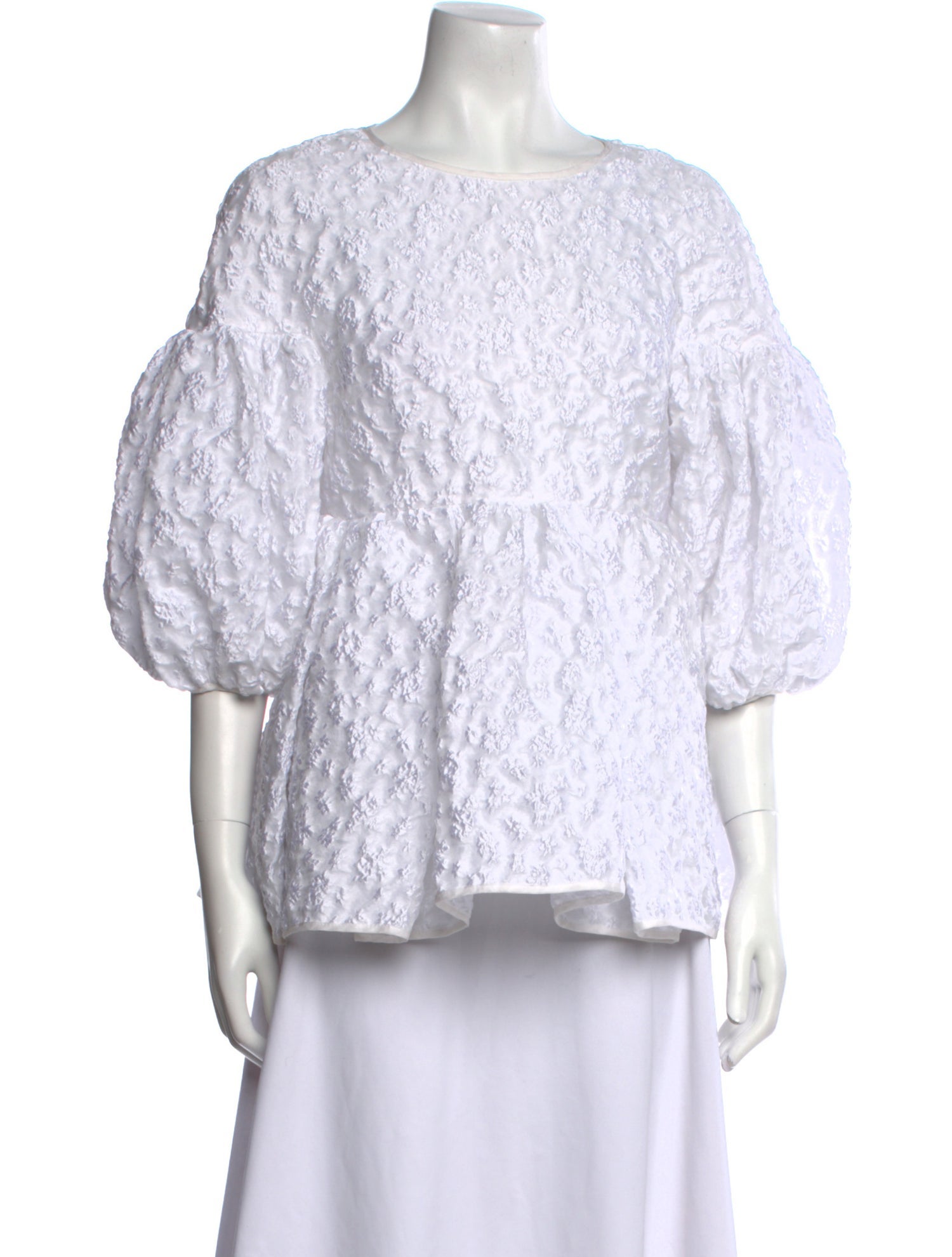 Cecilie Bahnsen Bateau Neckline Three-Quarter Sleeve Blouse