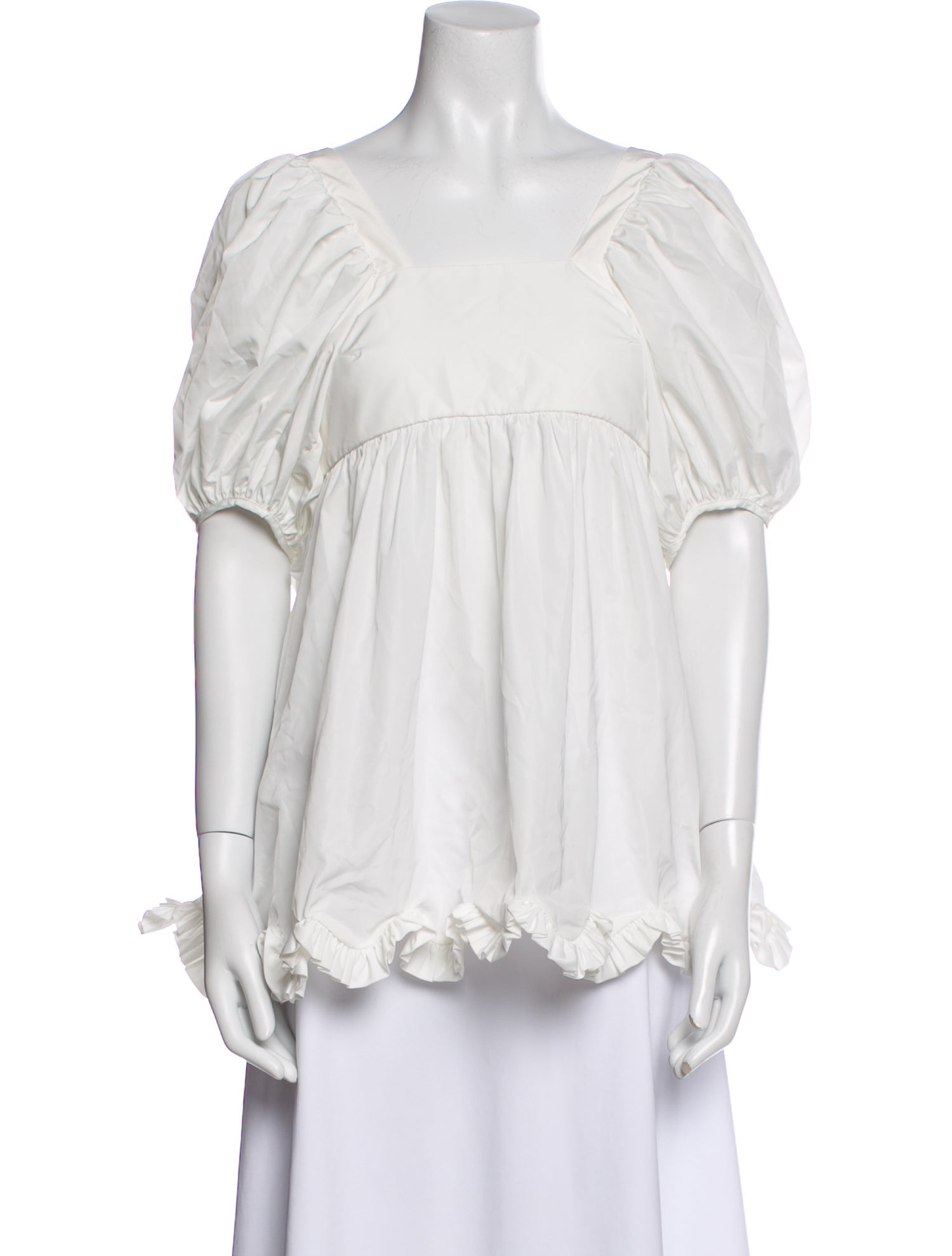 Cecilie Bahnsen Square Neckline Short Sleeve Blouse w/ Tags