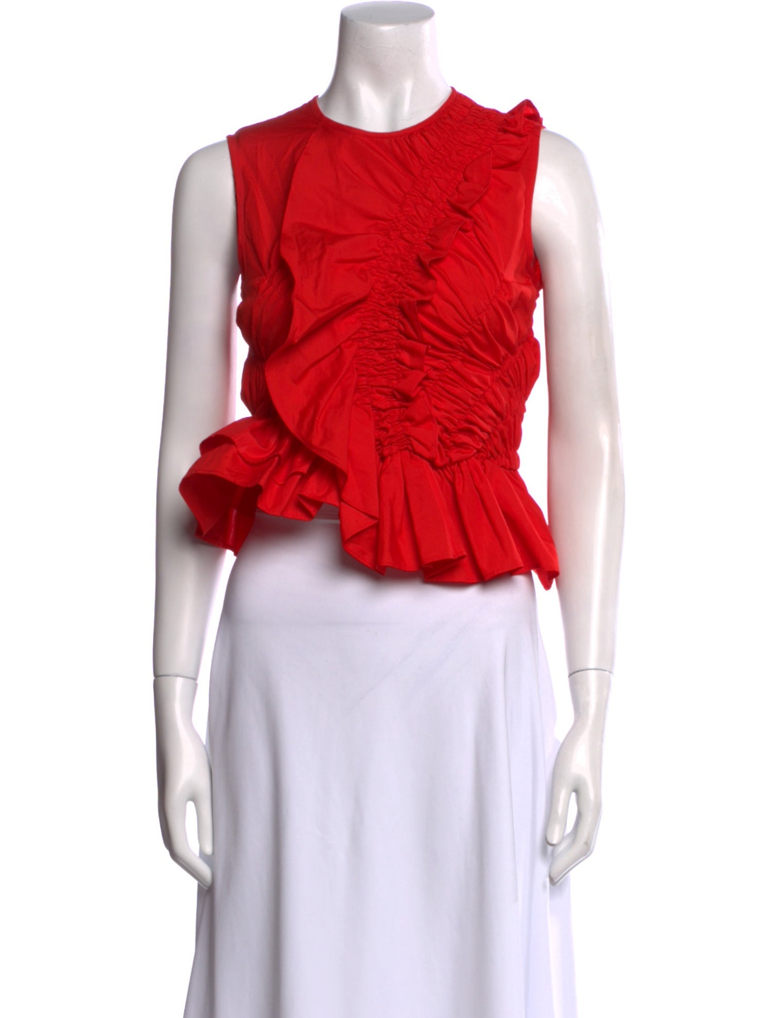 Cecilie Bahnsen Crew Neck Sleeveless Crop Top