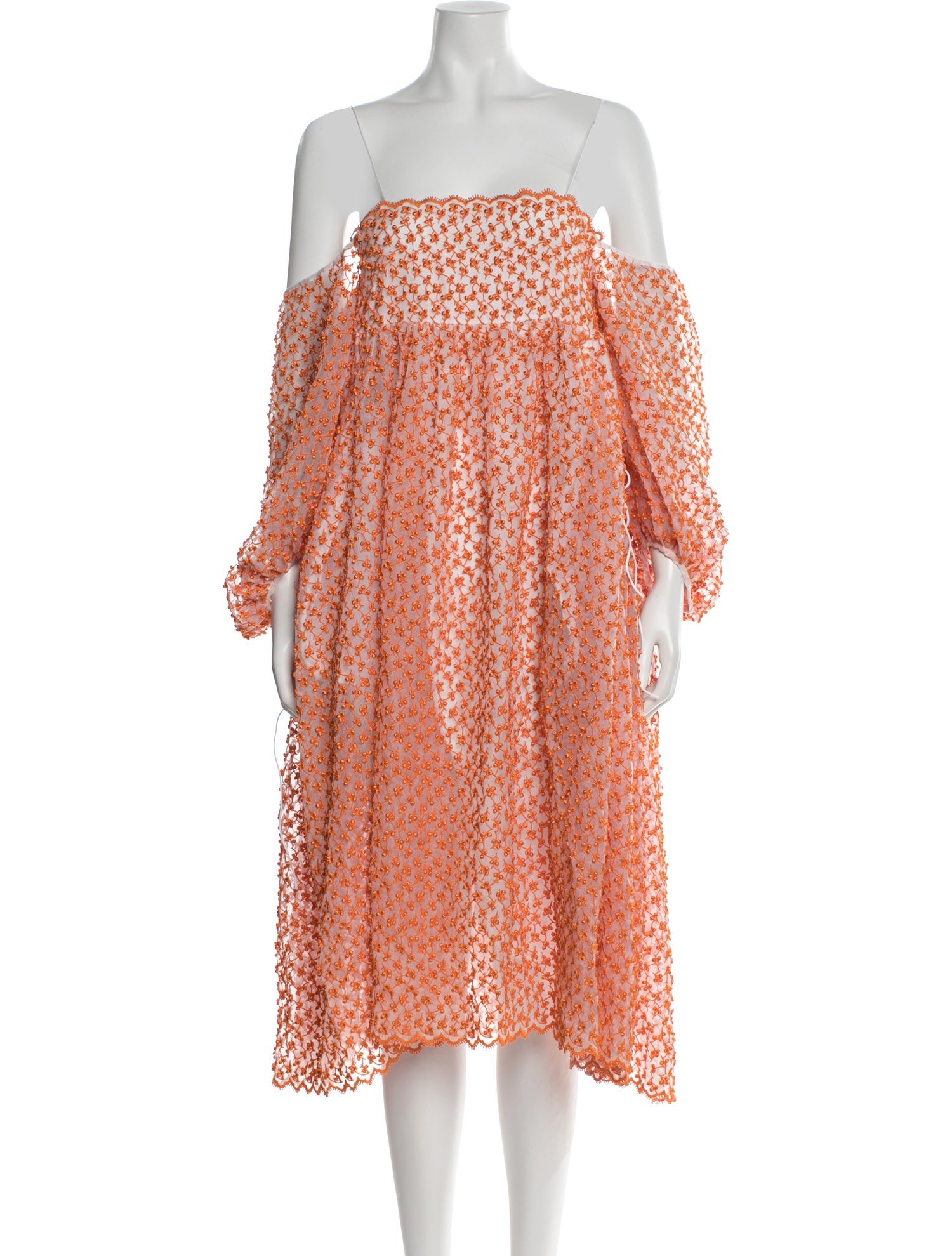 Cecilie Bahnsen Floral Print Midi Length Dress w/ Tags