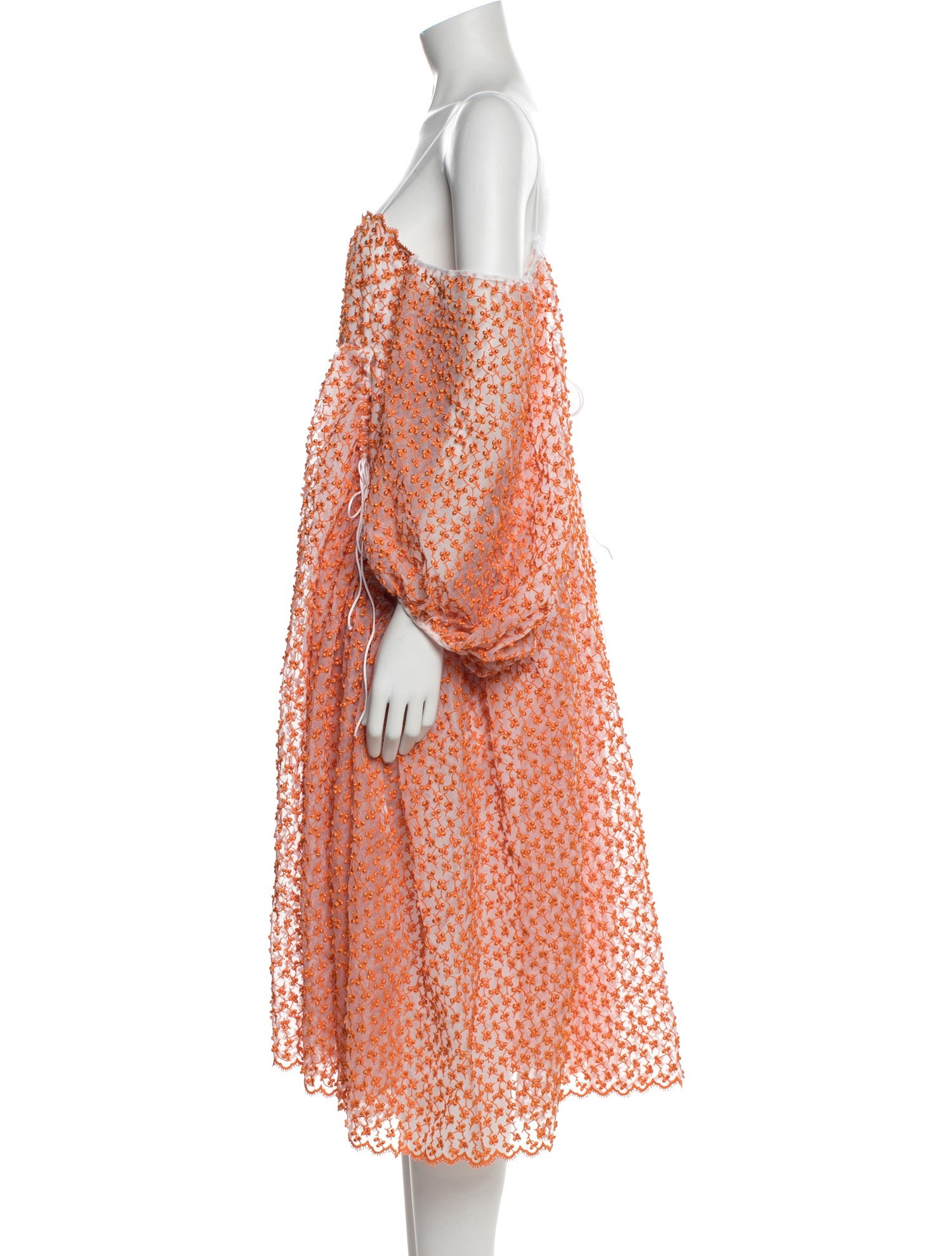 Cecilie Bahnsen Floral Print Midi Length Dress w/ Tags