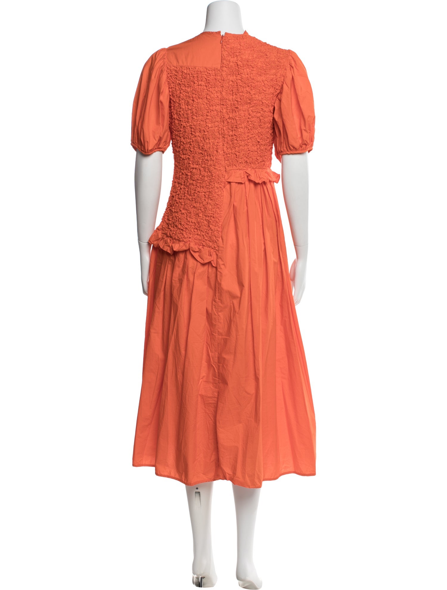 cecilie bahnsen orange dress Cecilie Bahnsen tangerine cotton susa dress 4 S