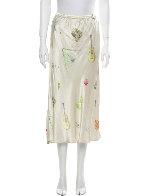 Cecilie Copenhagen Floral Print Midi Length Skirt