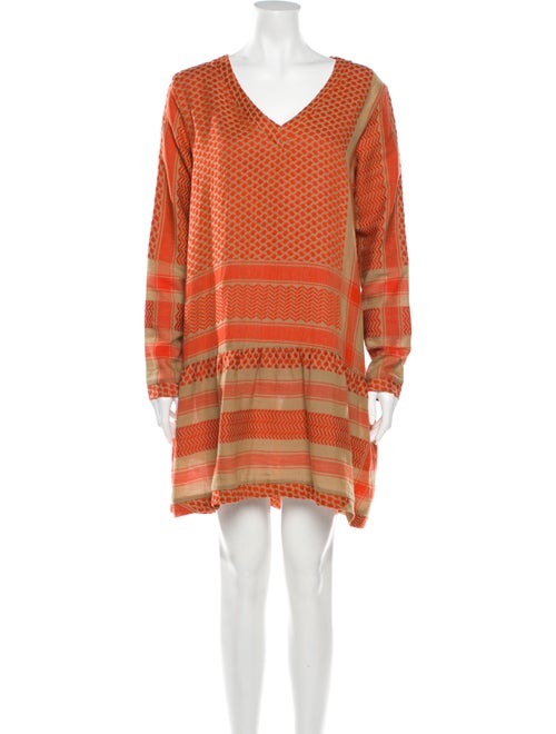 Cecilie Copenhagen Striped Mini Dress Orange