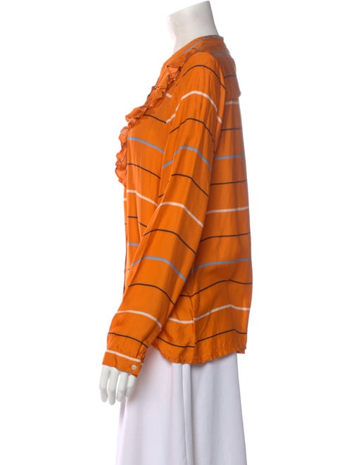 Cecilie Copenhagen Striped Long Sleeve Button-Up Top