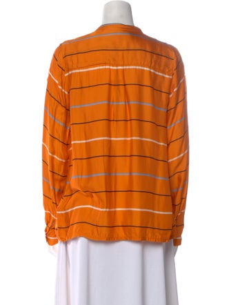 Cecilie Copenhagen Striped Long Sleeve Button-Up Top