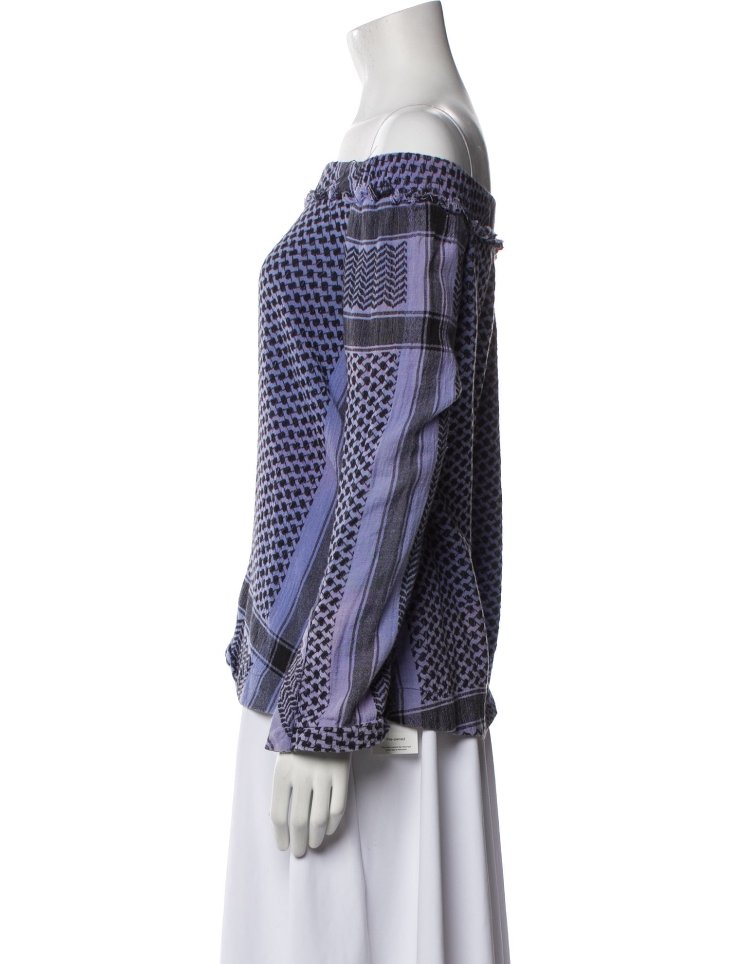 Cecilie Copenhagen Printed Off-The-Shoulder Blouse