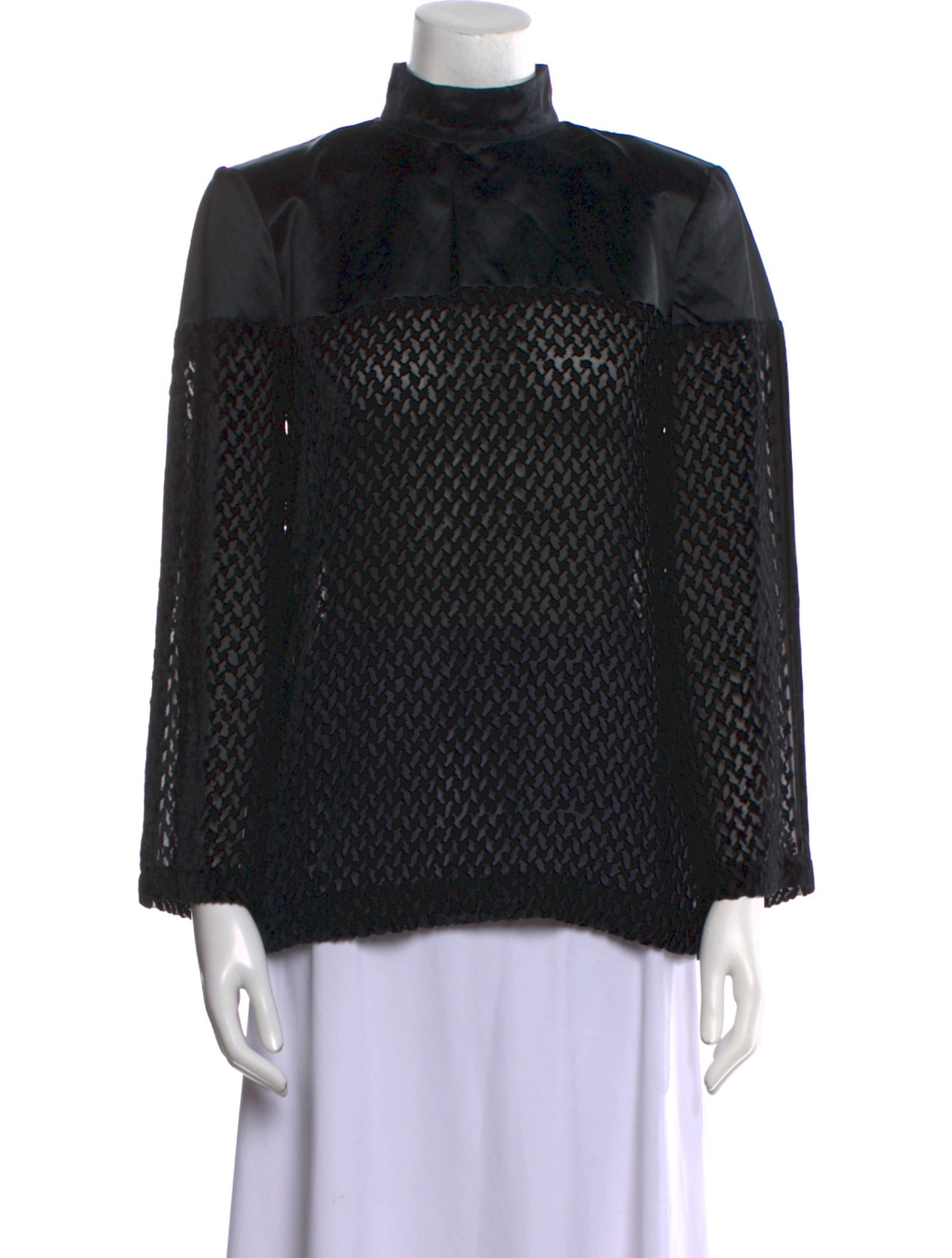 Cecilie Copenhagen Mock Neck Long Sleeve Blouse