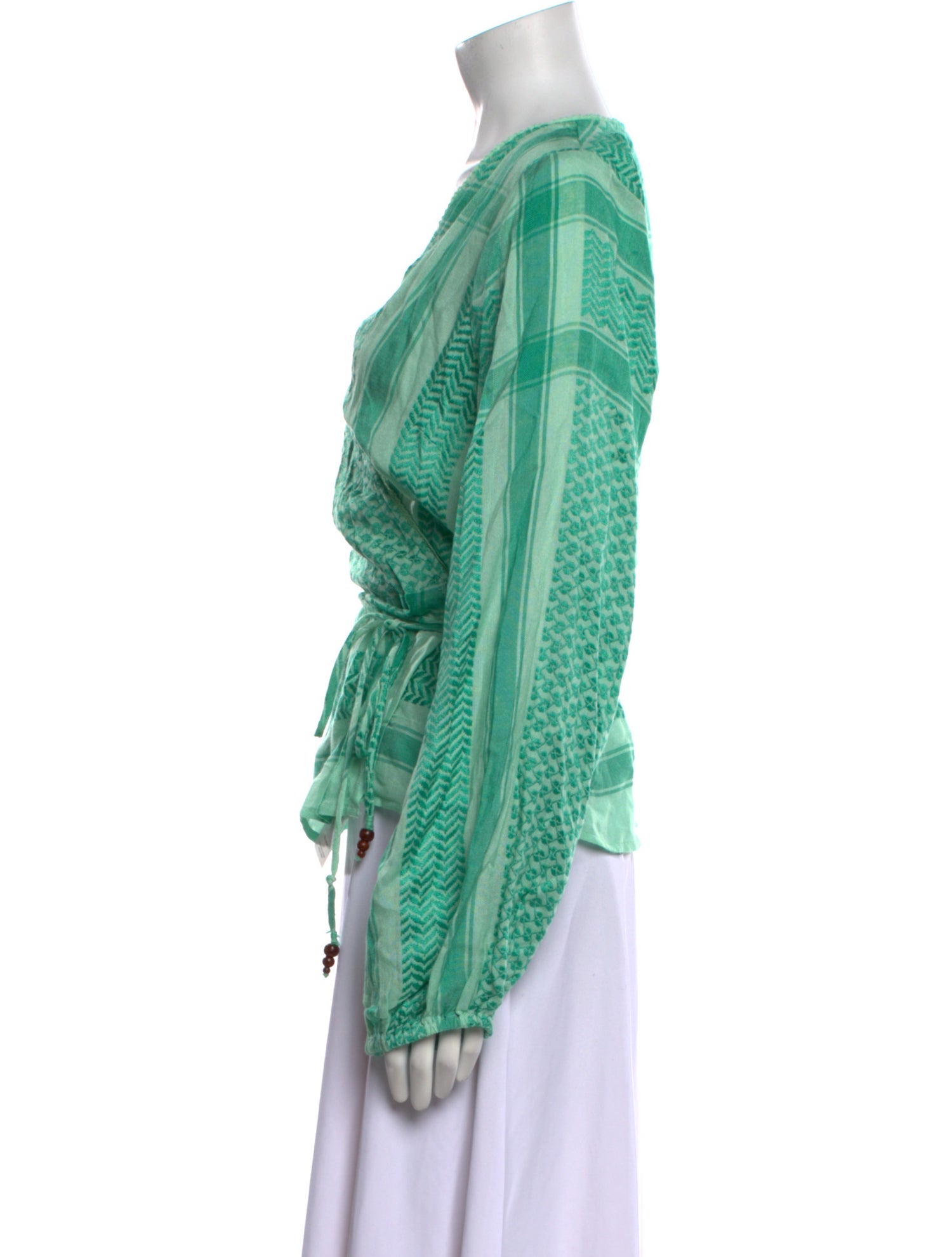 Cecilie Copenhagen Printed V-Neck Blouse