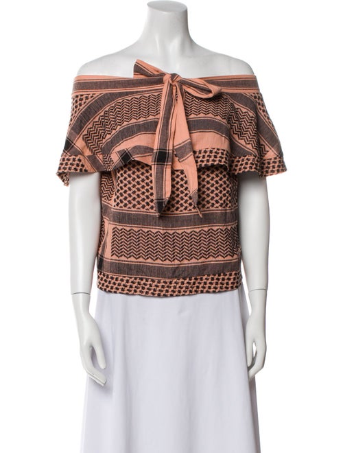 Cecilie Copenhagen Printed Off-The-Shoulder Top