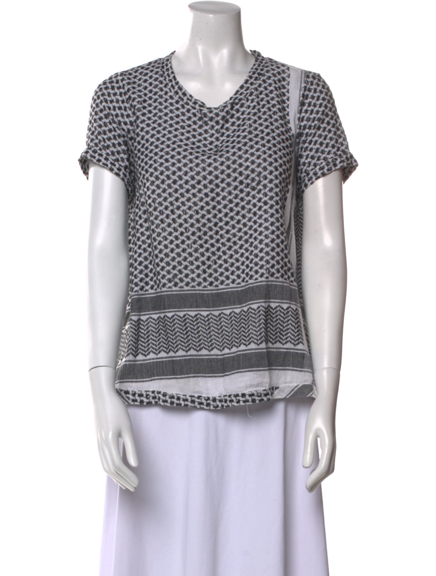 Cecilie Copenhagen Printed Crew Neck Top