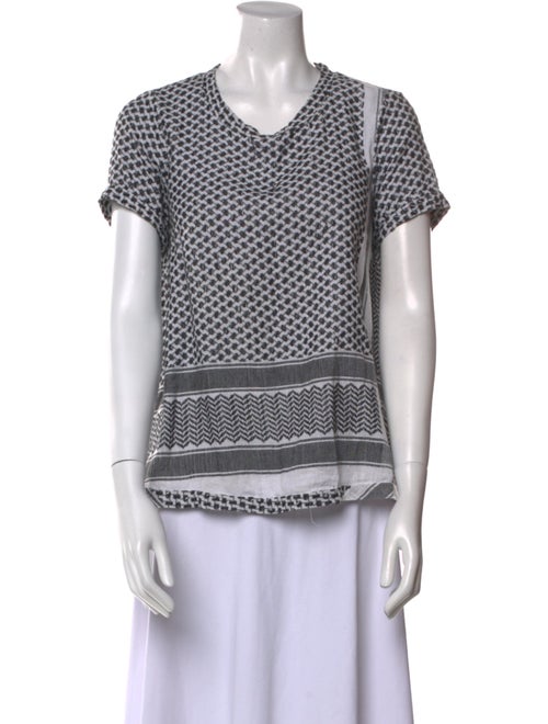 Cecilie Copenhagen Printed Crew Neck Top