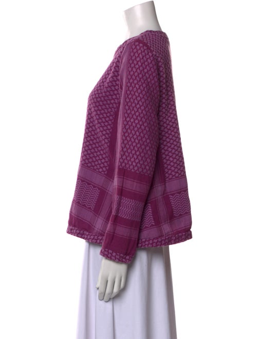 Cecilie Copenhagen Plaid Print Crew Neck Sweatshirt