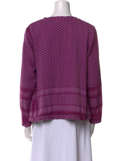 Cecilie Copenhagen Plaid Print Crew Neck Sweatshirt