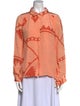 Cecilie Copenhagen Printed Long Sleeve Button-Up Top