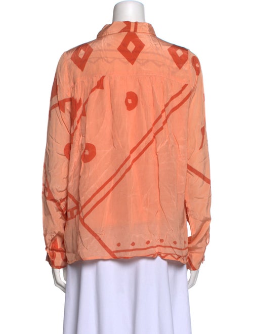 Cecilie Copenhagen Printed Long Sleeve Button-Up Top