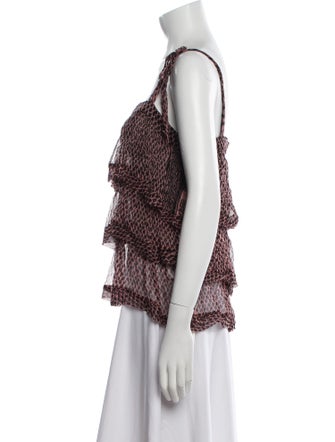 Cecilie Copenhagen Printed Square Neckline Blouse