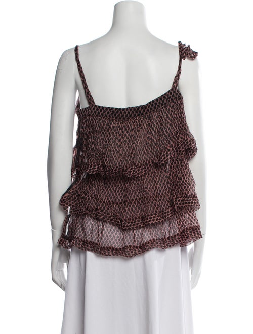 Cecilie Copenhagen Printed Square Neckline Blouse