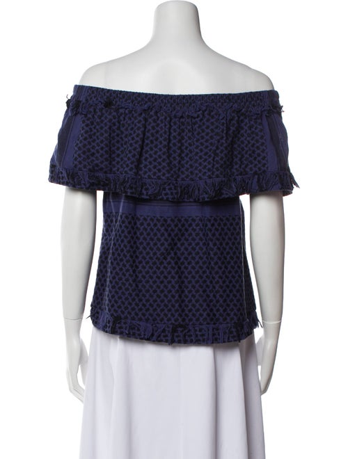 Cecilie Copenhagen Printed Off-The-Shoulder Blouse