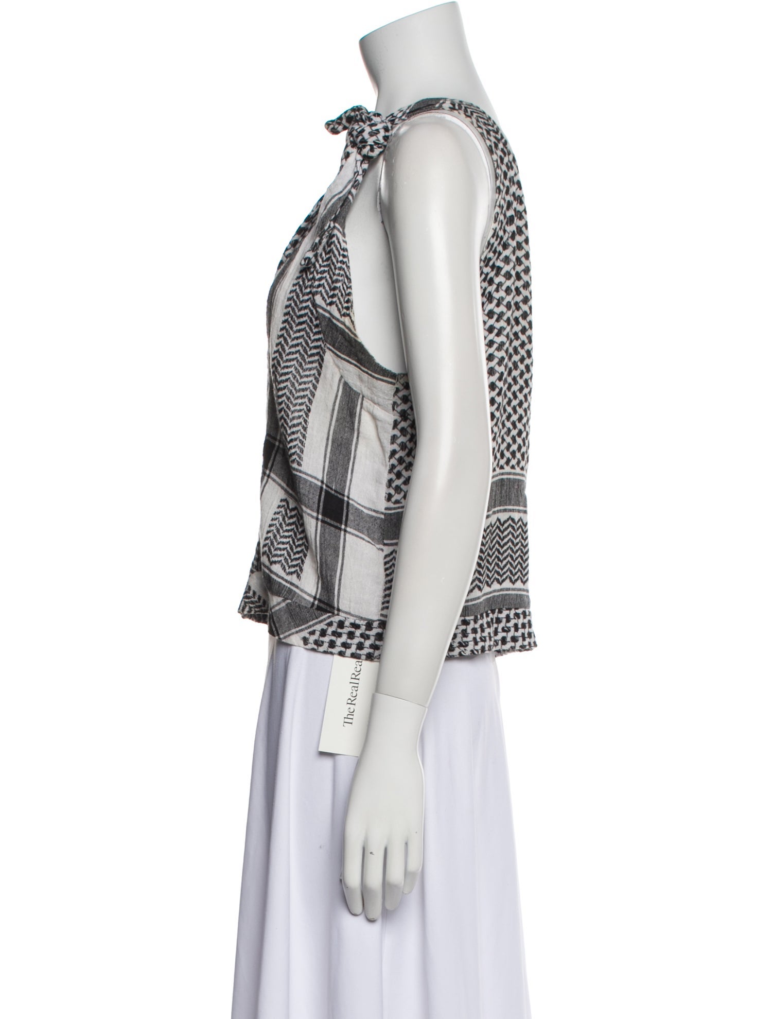 Cecilie Copenhagen Printed V-Neck Crop Top