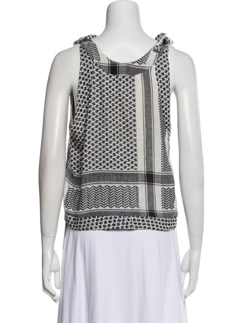 Cecilie Copenhagen Printed V-Neck Crop Top