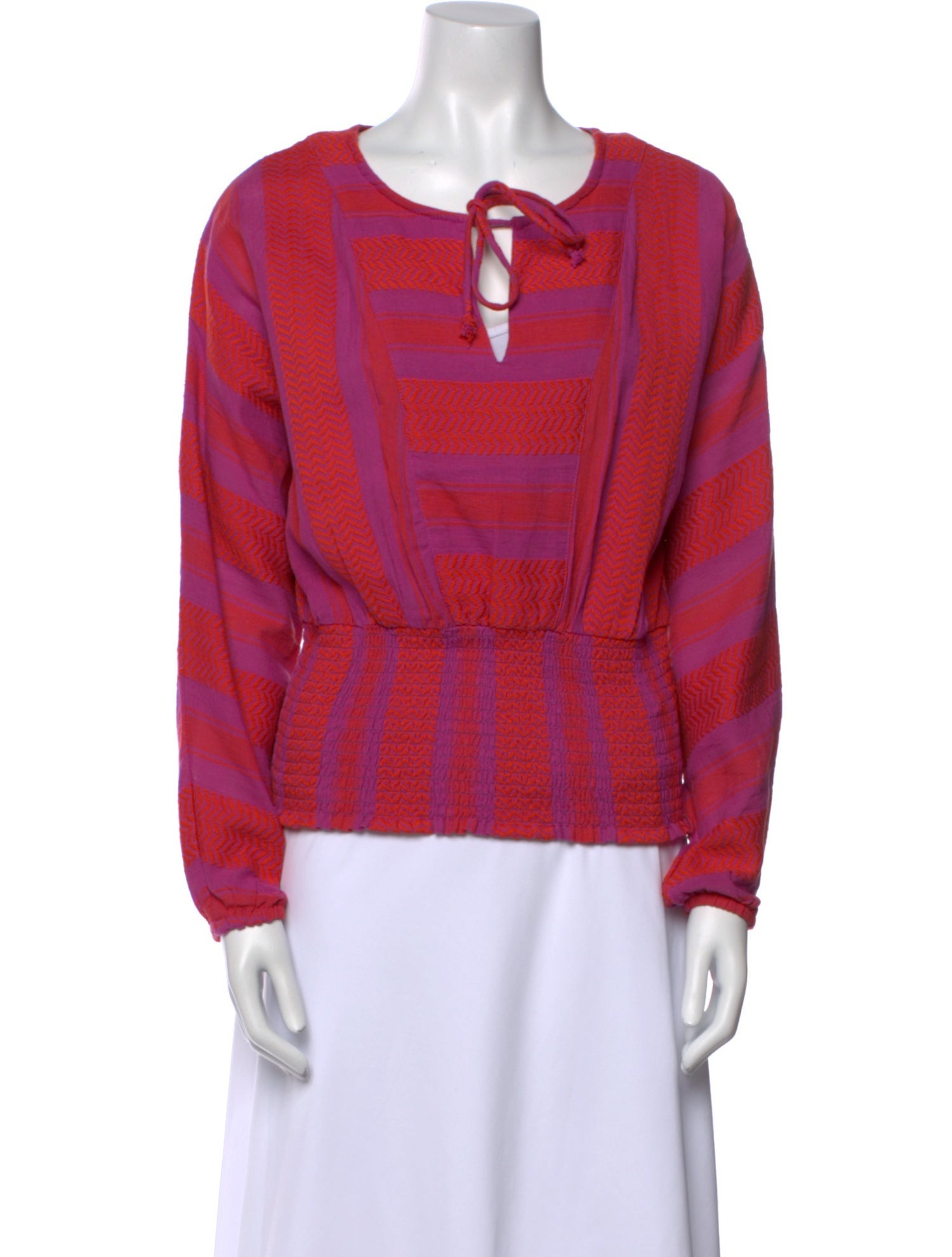 Cecilie Copenhagen Plaid Print Turtleneck Button-Up Top