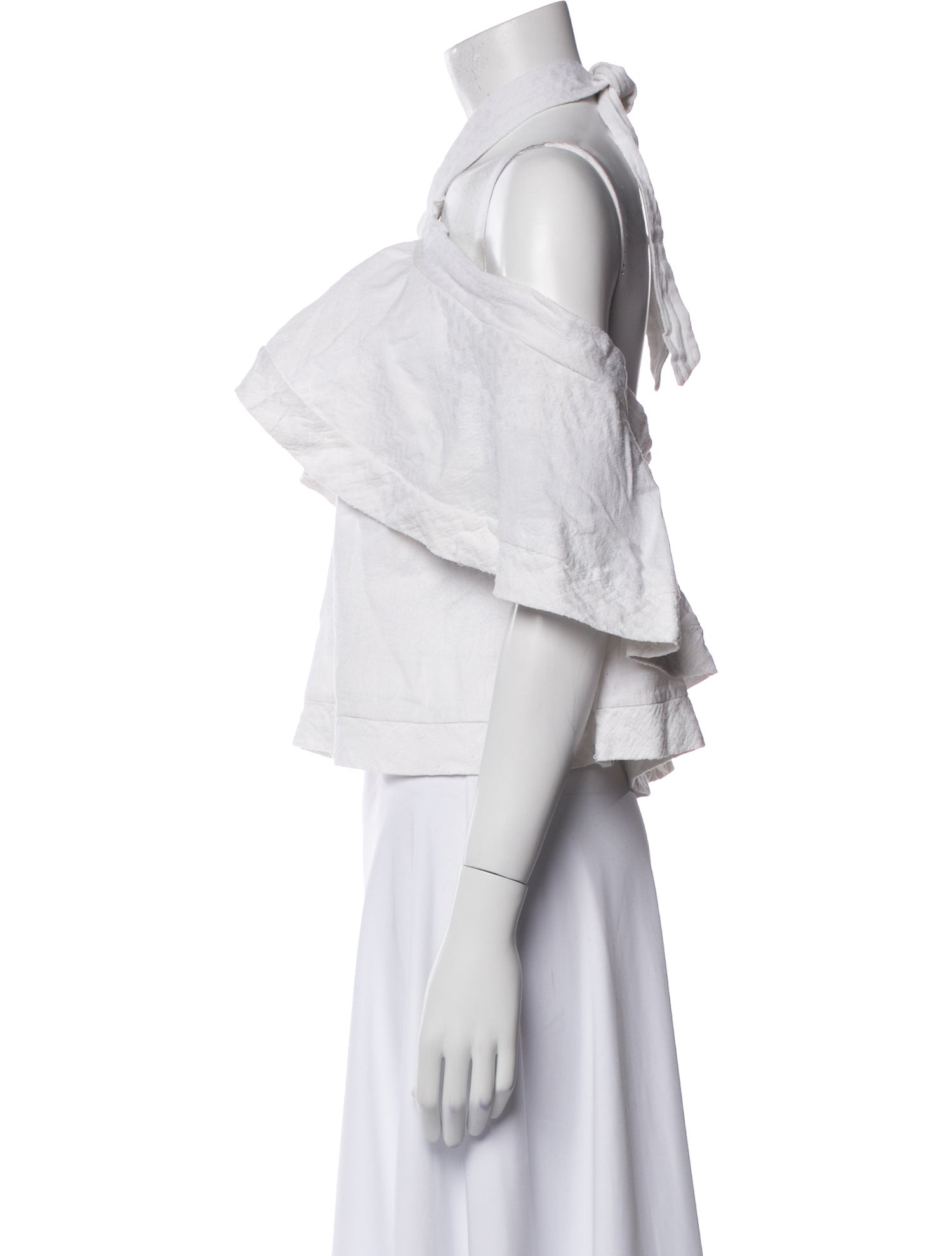 Cecilie Copenhagen One-Shoulder Short Sleeve Crop Top